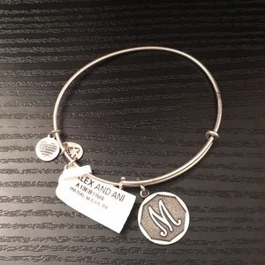 Alex and Ani initial charm bangle